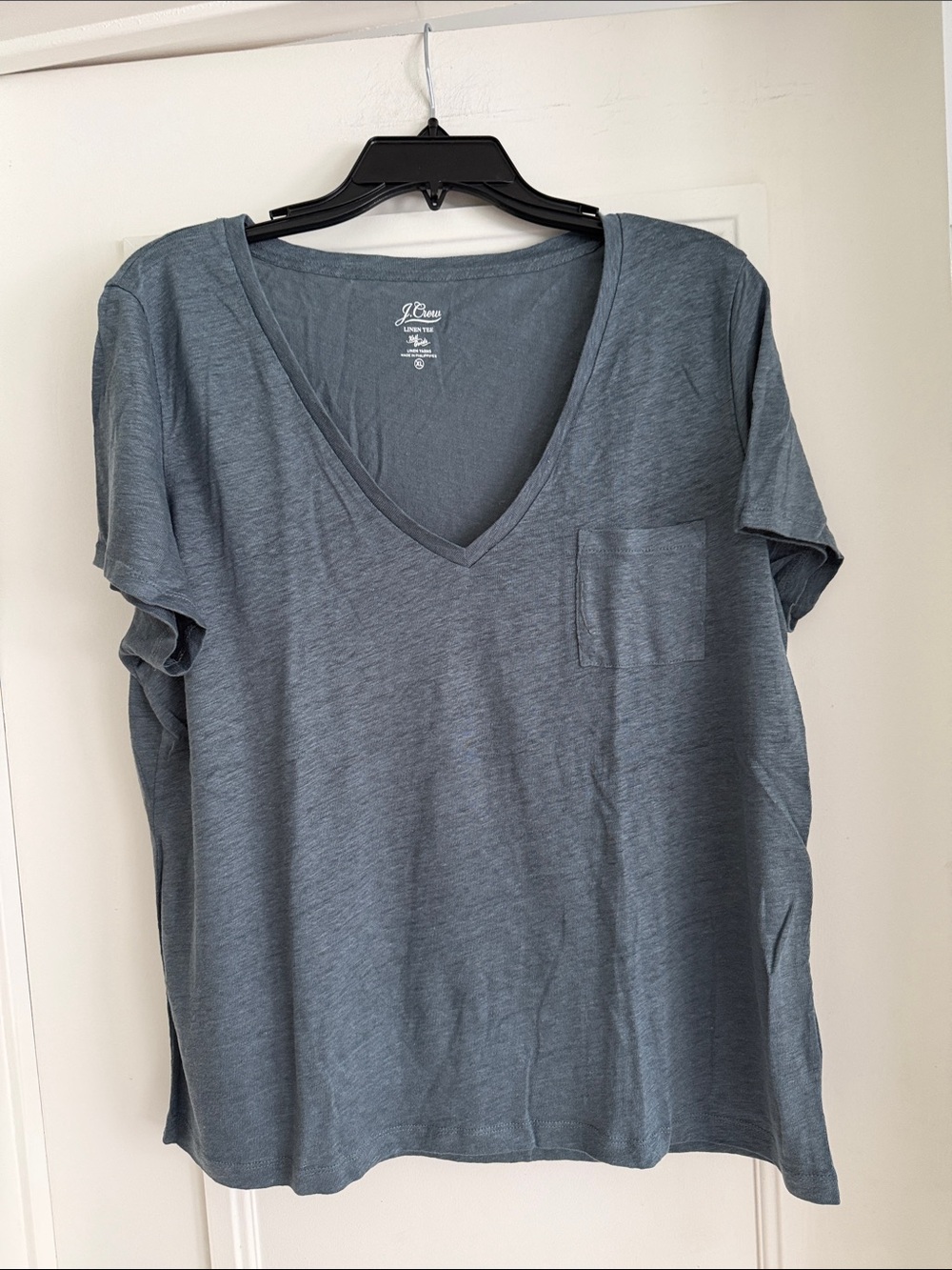 J. Crew Slate Blue V-Neck Pocket Tee